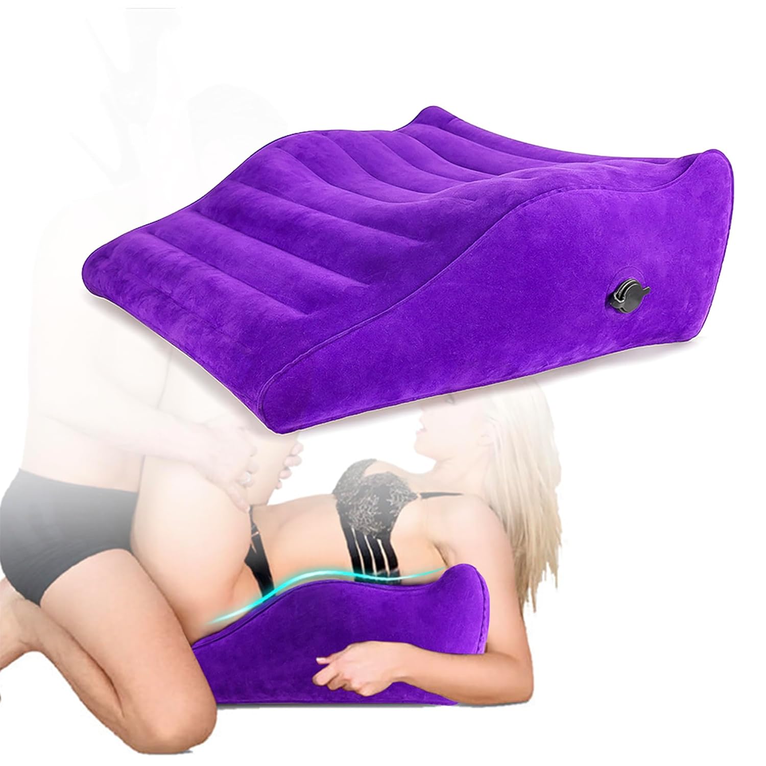 Curved Sex Pillow, Sex Toy Sex Furniture Inflatable, Velvety Sex