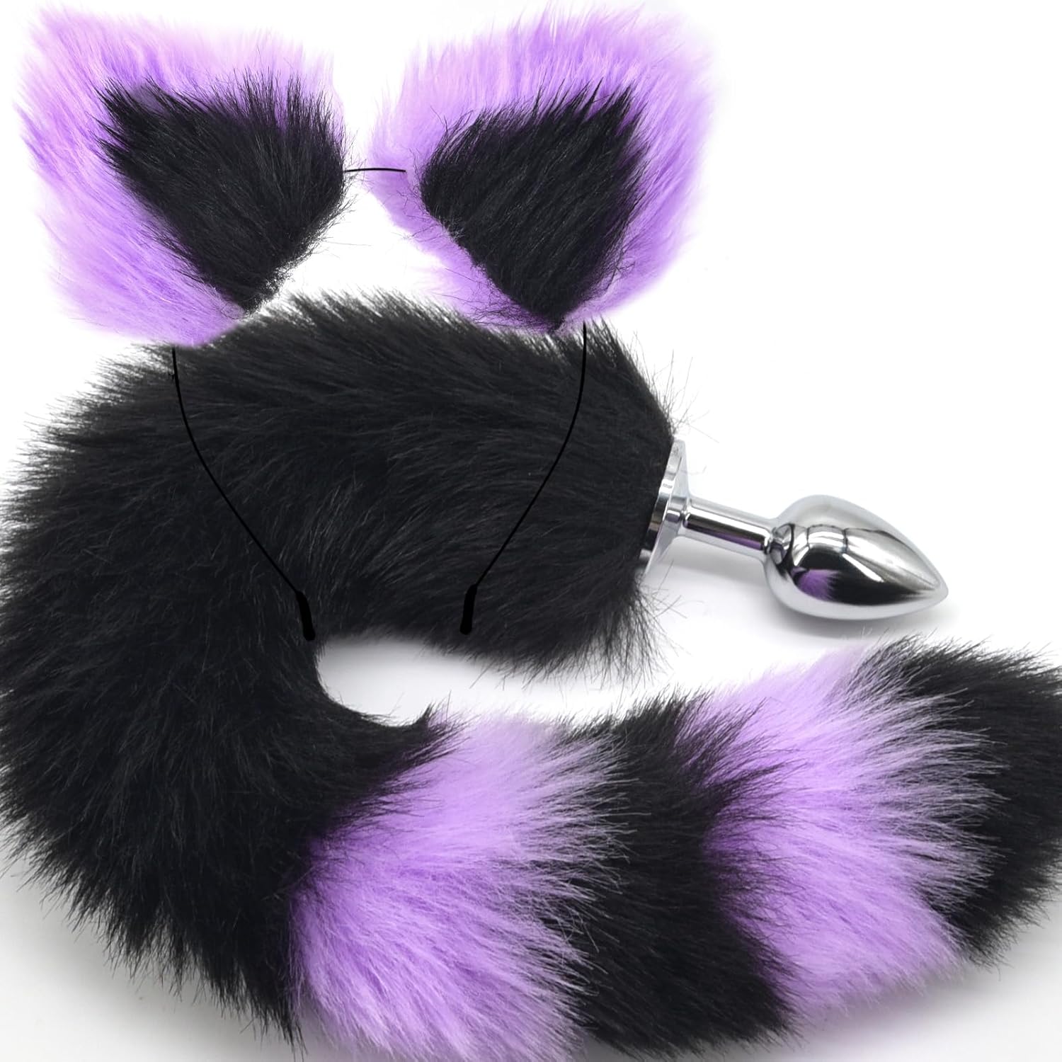 Anal Plug Fox Tail With Ear 15.74-Inch-Long Sexual Anus Tail Butt Plug