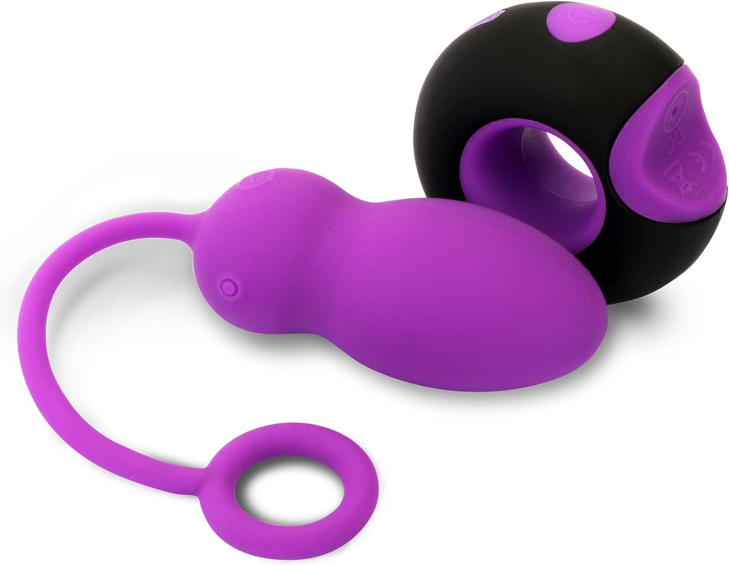 USB Rechargeable Vibrating Bullet Egg: Wireless Remote, 7-Frequency, Purple+Black