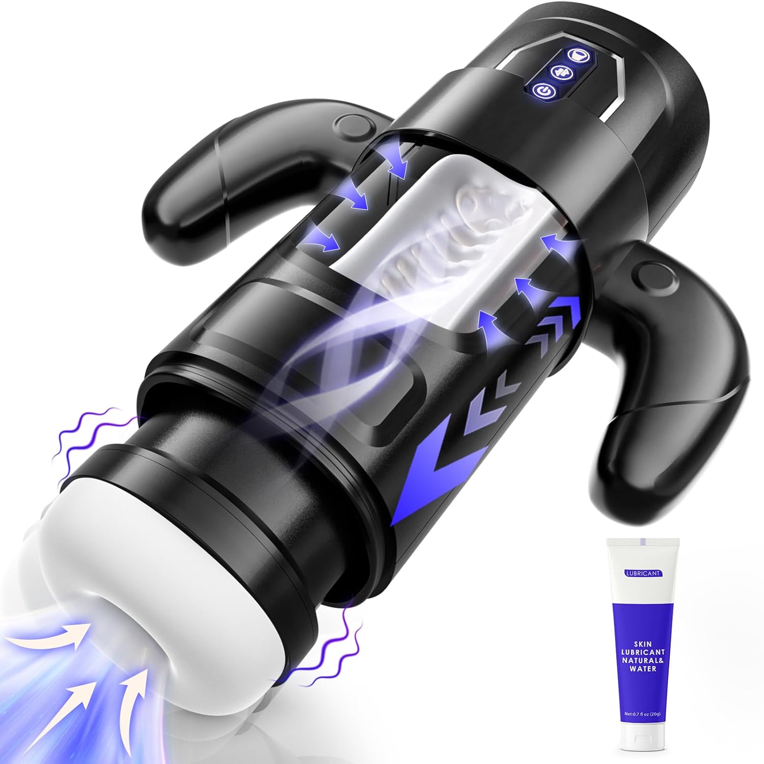 Male Masturbator Sex Toy Electric Auto Stroker 6 Thrusts & 3-Suctions