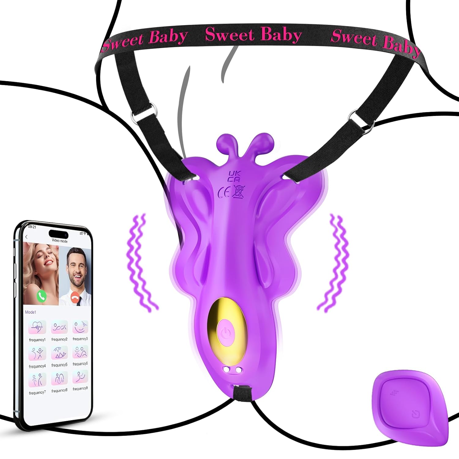 Wearable Thong Vibrator for Women - APP & Remote Control, 9 Modes