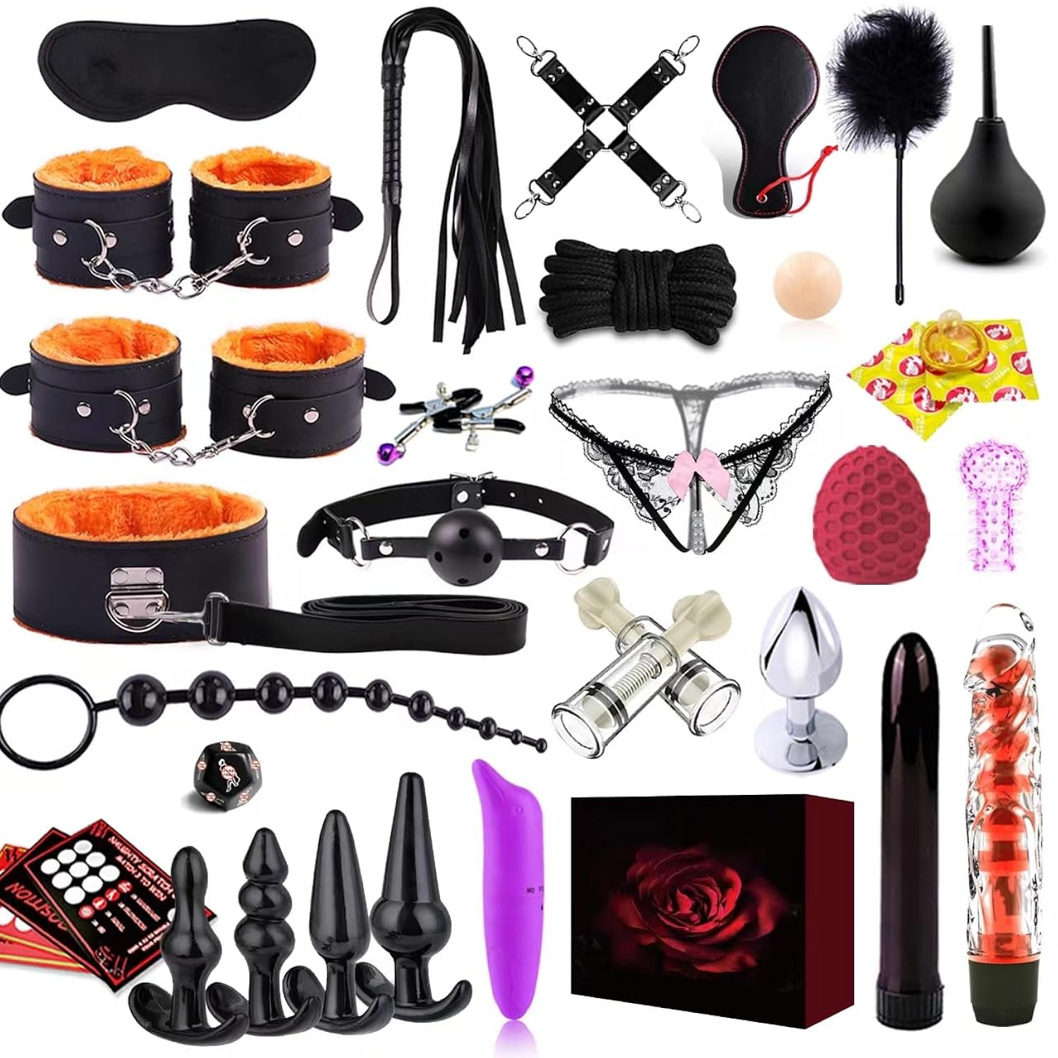 34Pcs Sets Sex Toys Kit For Adult Bdsm Toys Kit For Sex Bondage