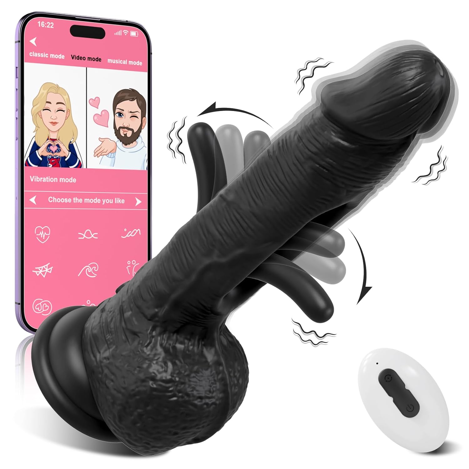 Flapping Dildo Sex Toys For Women, Realistic Vibrator For Remote & App