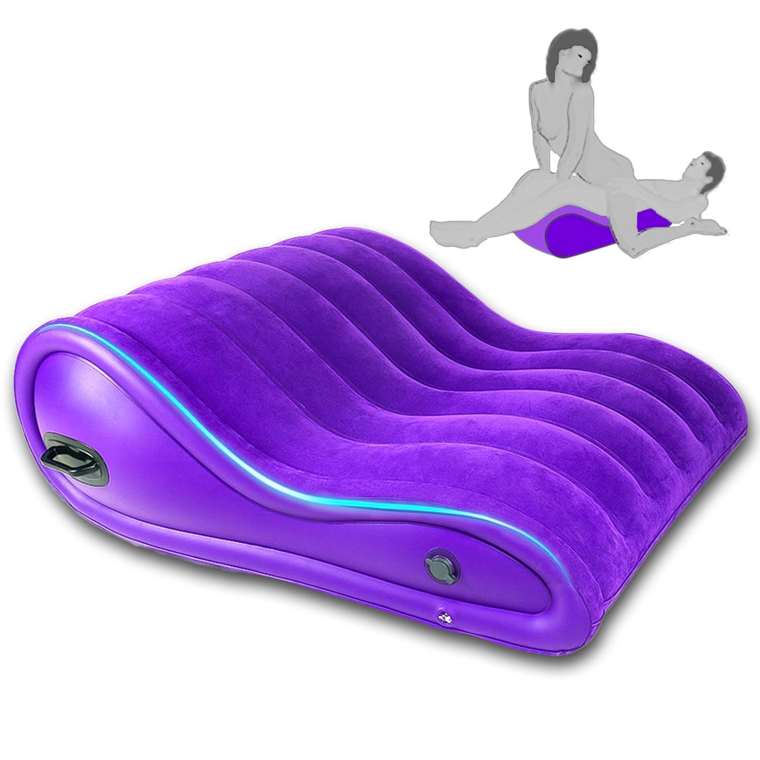 Sex Pillow With Sexy Curve - Inflatable Velvety, Sex Toys Sex Sofa