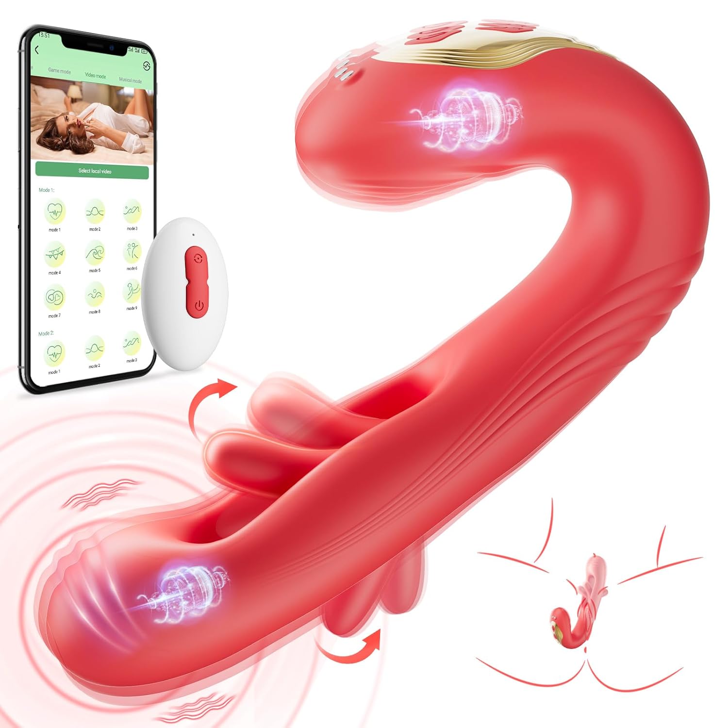 Gspot Clitoral Vibrator Sex Toy - App Remote Control Couple Vibrators