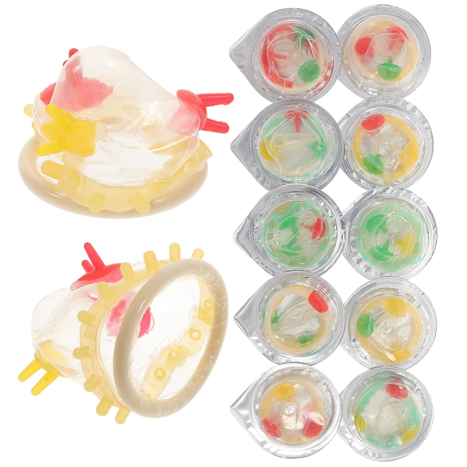24pcs Colorful Flower Condoms - Ultra-Thin, Safe, Health Products, Small Flower