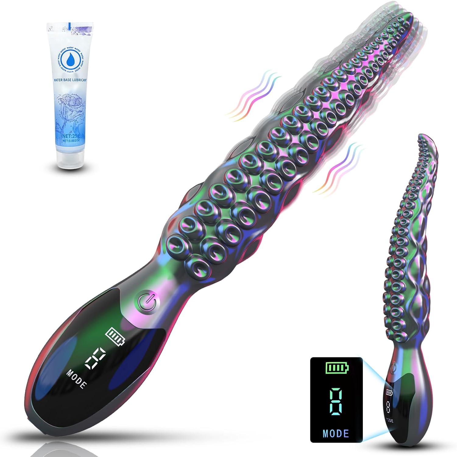 Vibrating Realistic Monster G-Spot Dildos - Led Display Octopus Tentac