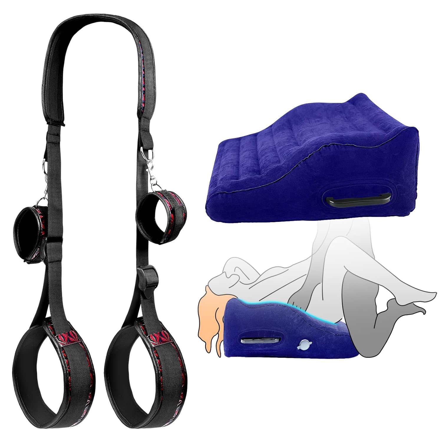 Sex Toys Inflatable Sex Pillow Cushion With Sex Leather Bondage