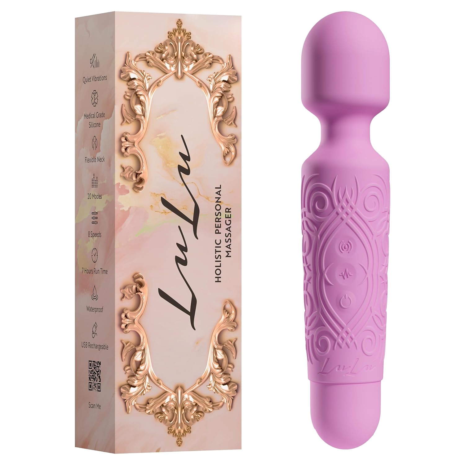Premium Cordless Wand Vibrator for Women Pink