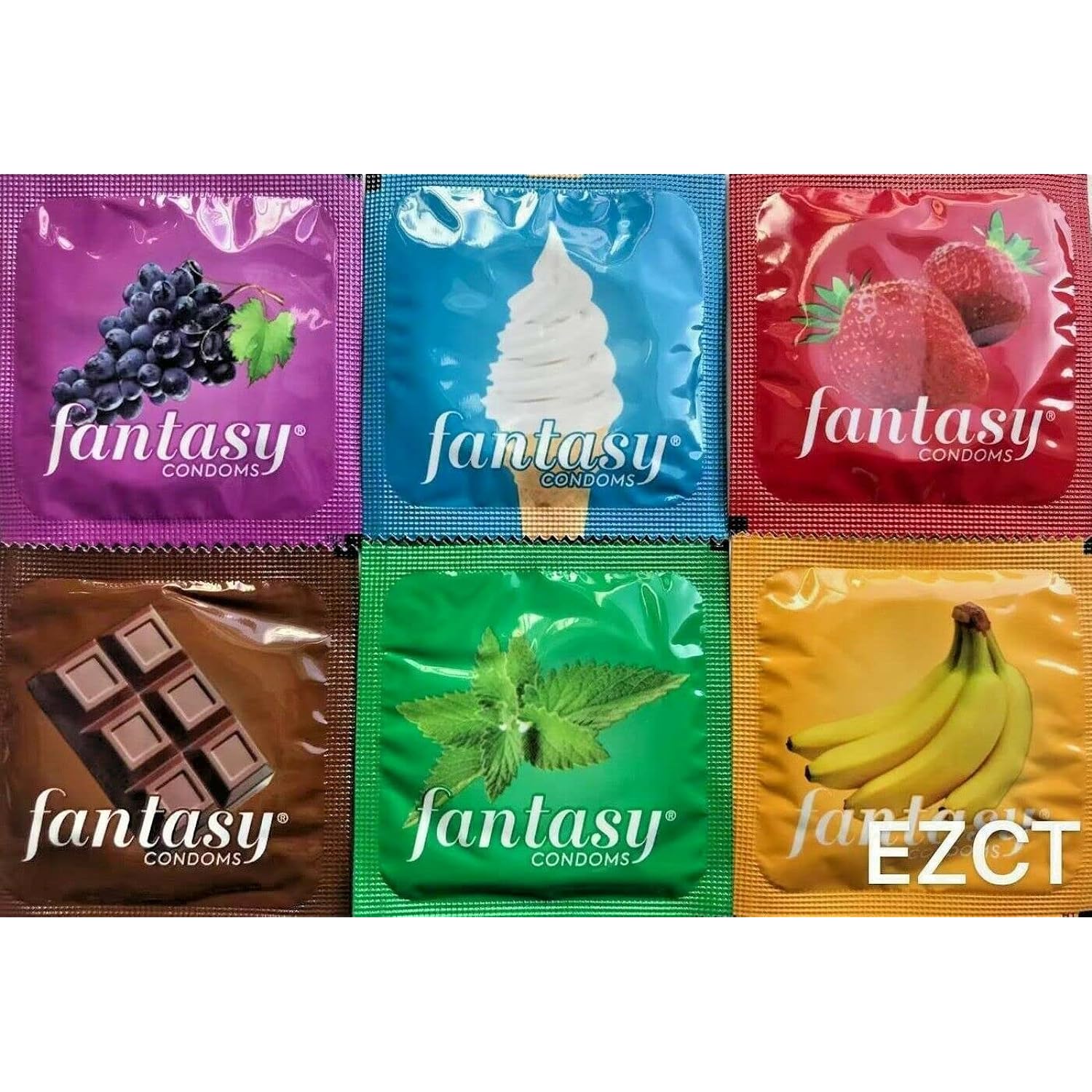 Fantasy Flavored Condoms - Variety Pack of 48 Flavors