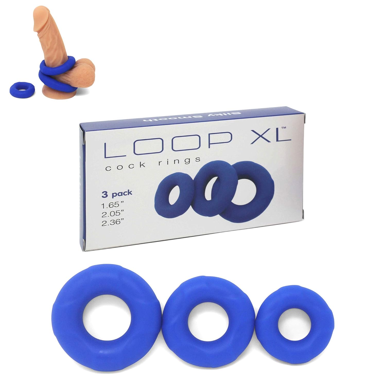 Loop Xl Cock Rings - Medical Grade Silicone Penis Enhancer Set For Men