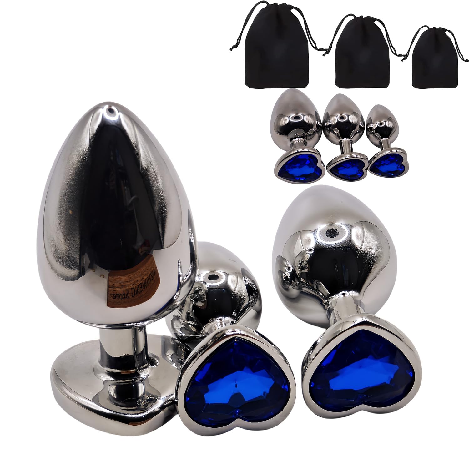 Metal Anal Plug Set, 3Pcs - Sex Toys For Adults, Premium Adult Toys