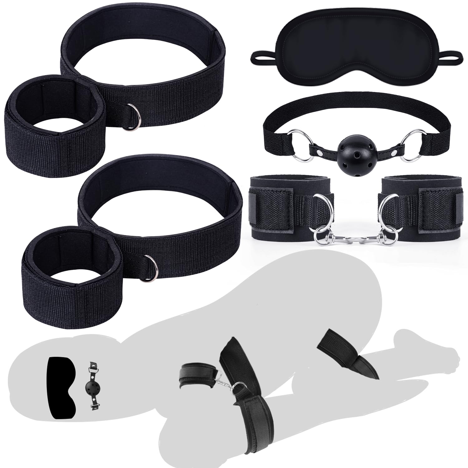 Bdsm Bondage Restraints Couples Sex Toys, Sex Toys Wrist To Thigh