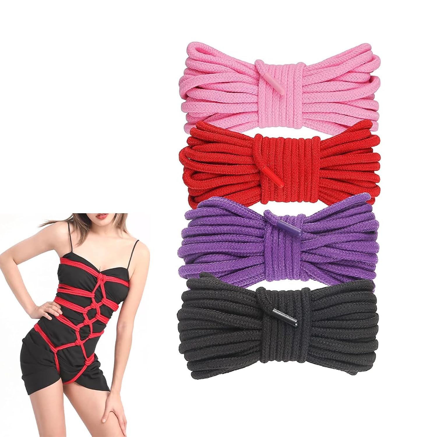 4 X 10 M Bondage Rope Sm Bondage Set Restraints Cotton Rope Bdsm