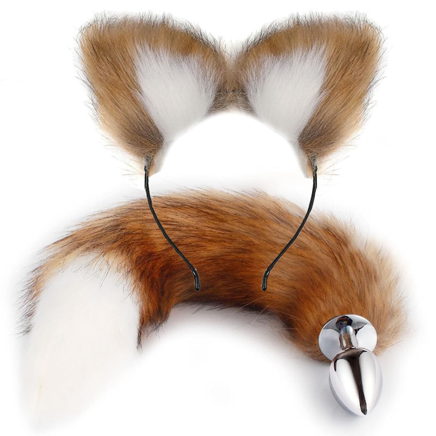 Anal Plug Butt Plug, 2Pcs/Set Sex Fox Tail Anales Plug Toys Butt Plugs