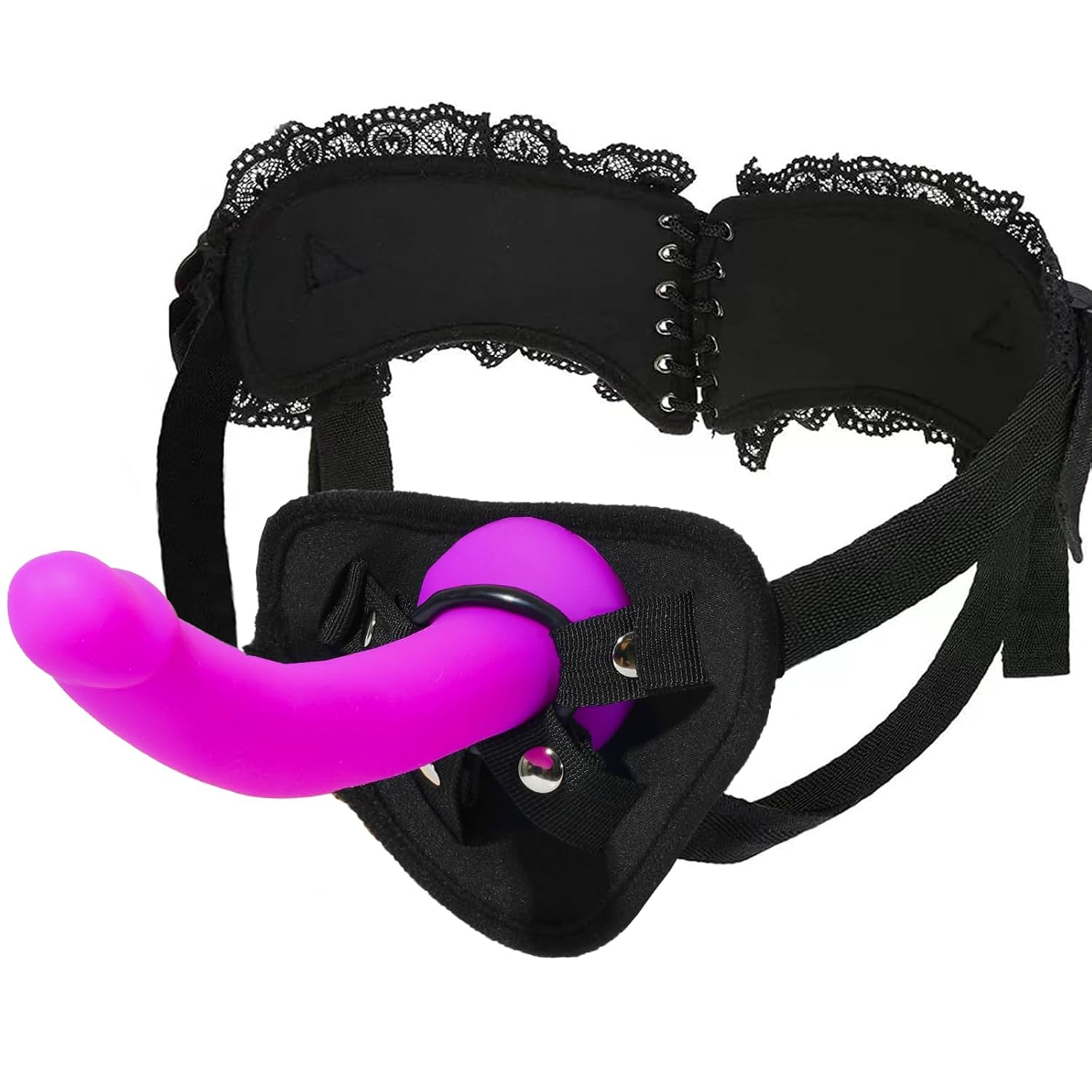 Strap On Dildo Harness - Adjustable G-Spot Silicone Dildo for Pegging