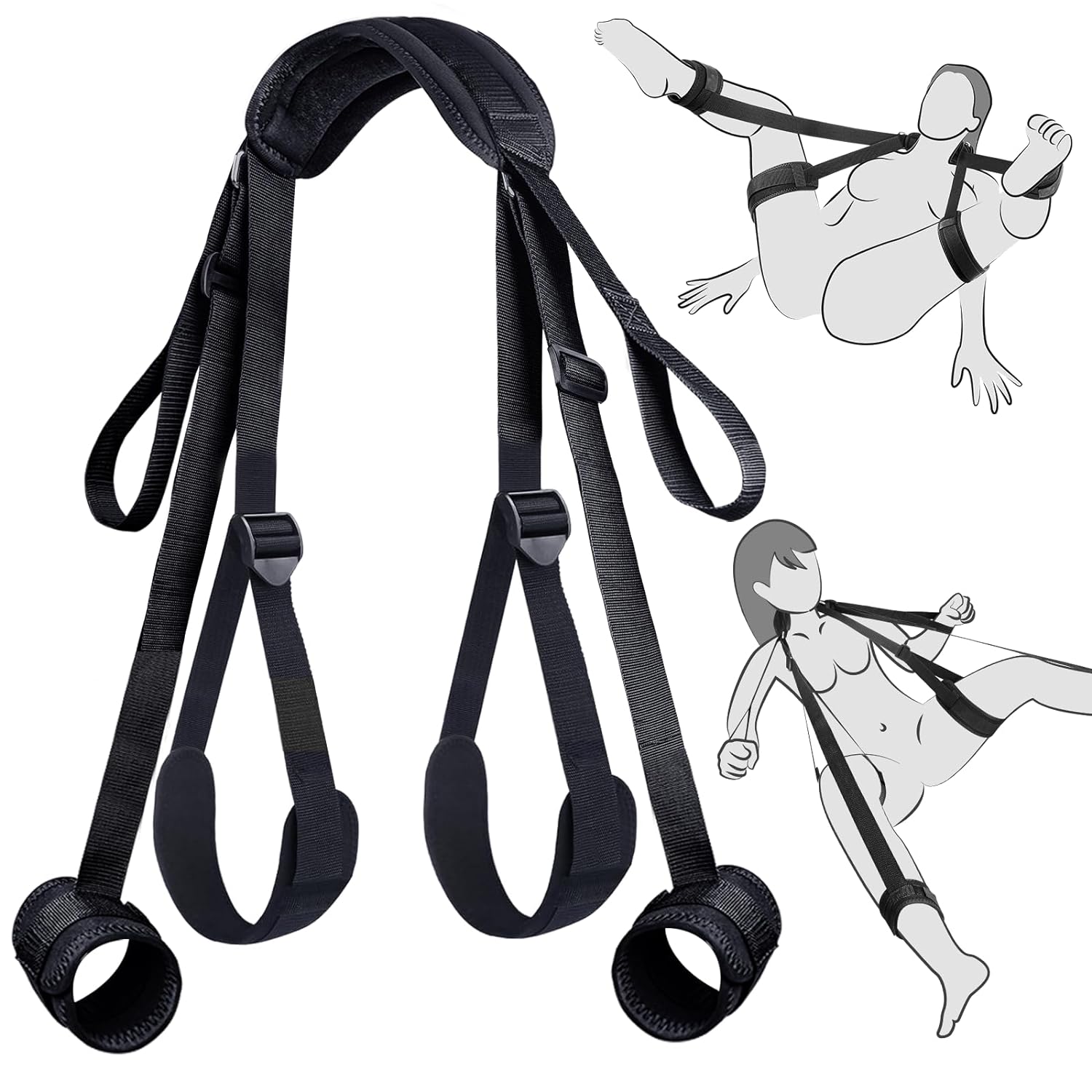 Bdsm Bondage Restraints - Adjustable Bed Restraints Set for Couples