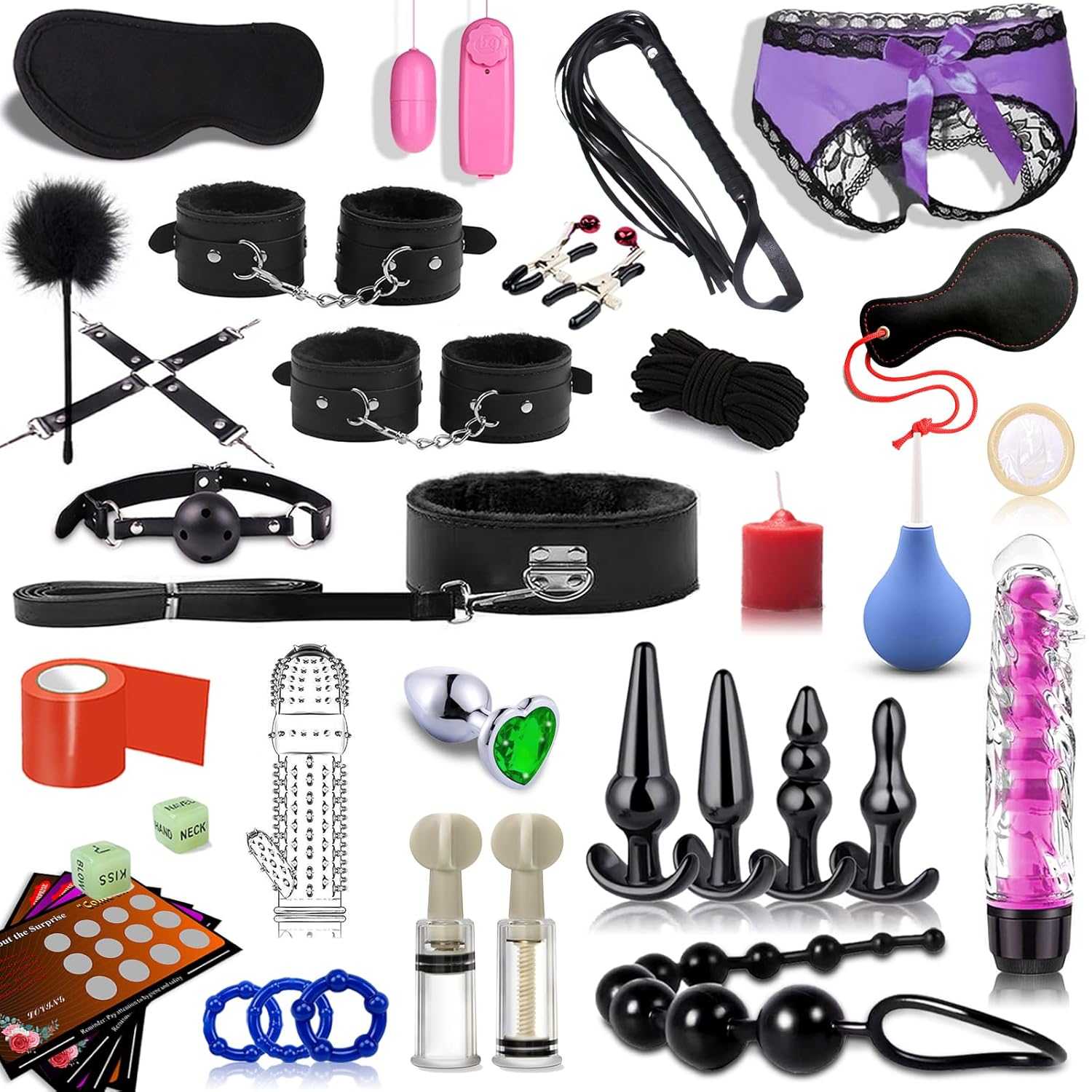 Sex Toys Bdsm Kit For Bondage Restraints, 36Pcs Adult Bdsm Toys & Sex