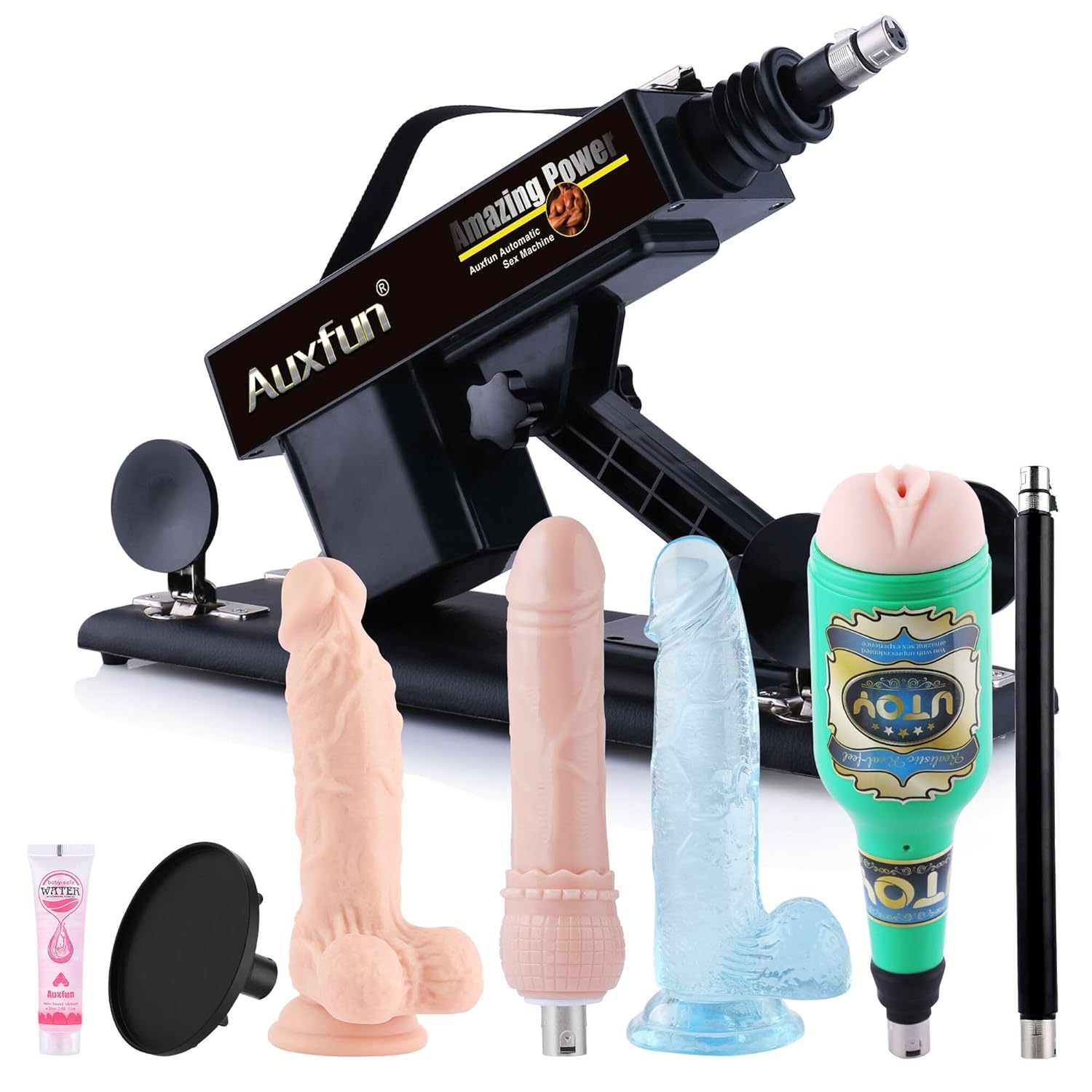 Automatic Love Machine with Masturbator & Huge Dildo Attachments