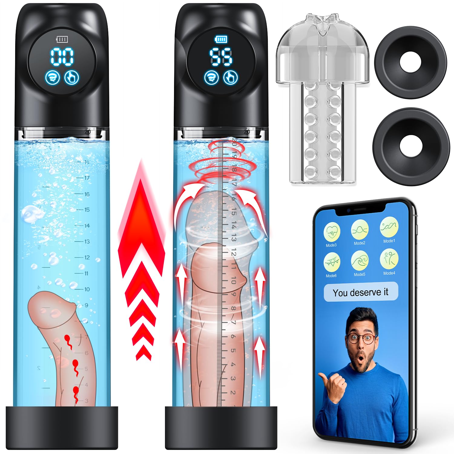 Penis Pump Sex Toys For Men - Electric Male Sex Toys Penis Extender