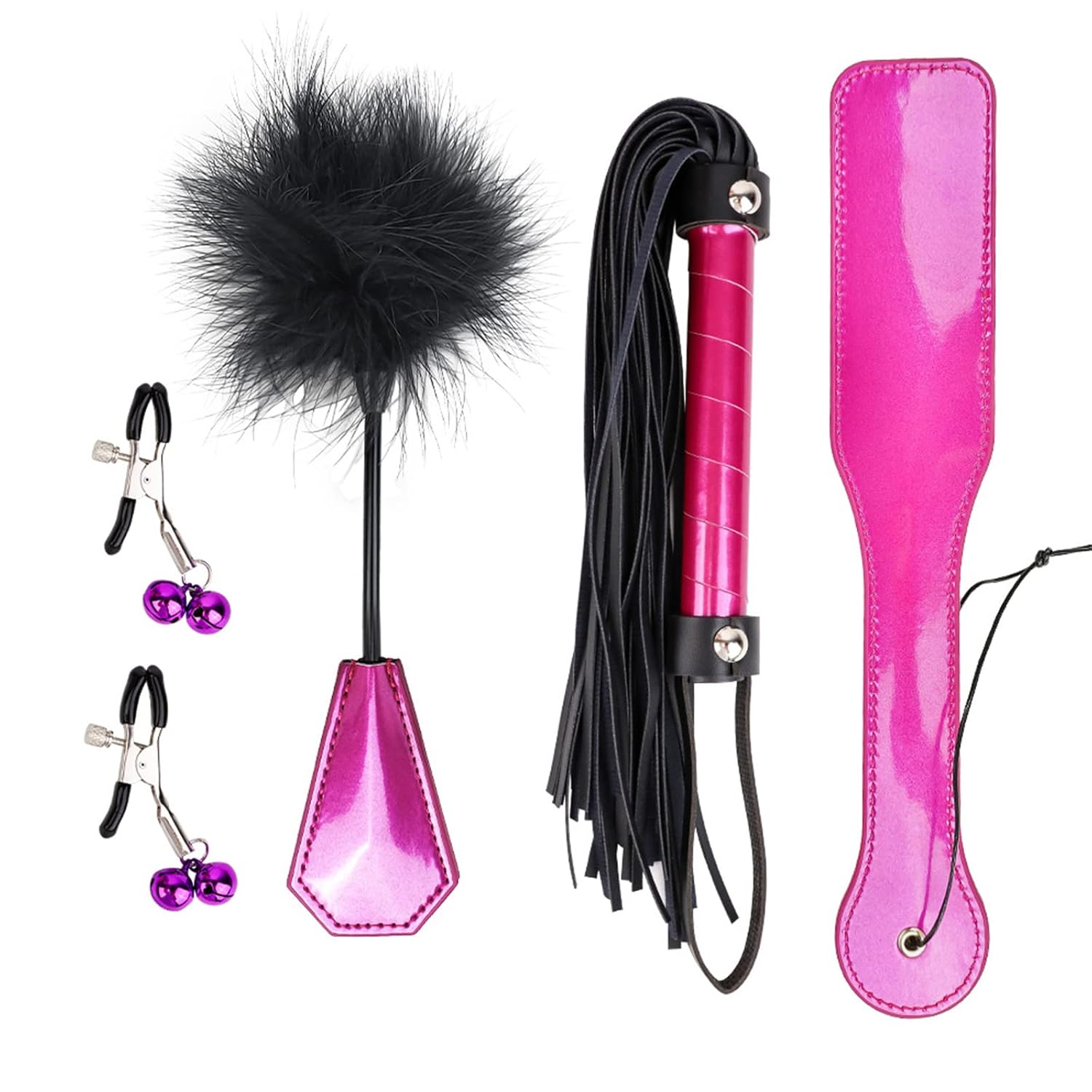 4 Pcs Bdsm Training Set Sex Whip Adult Sex Flap Paddle Role Playing