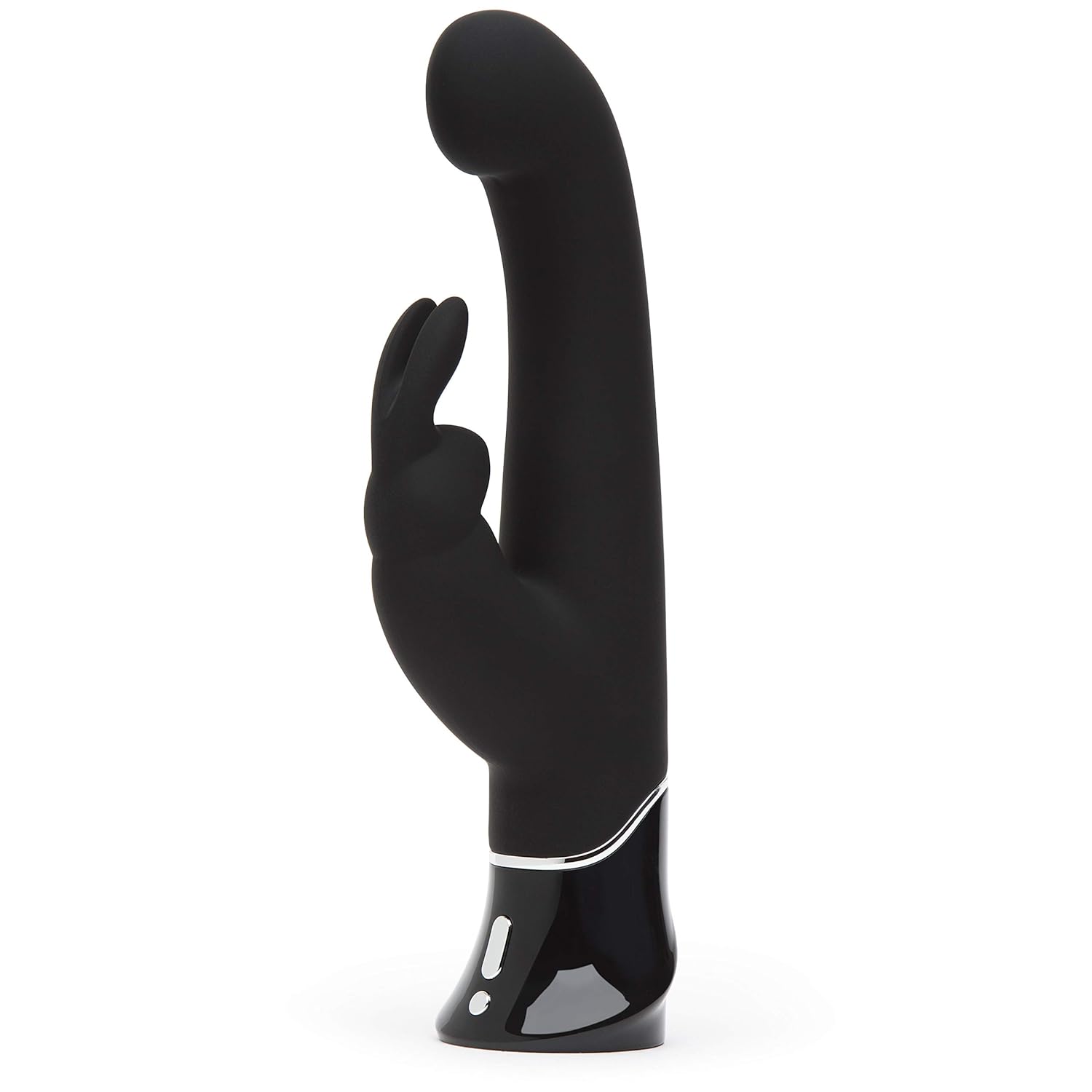 Greedy Girl Rabbit Vibrator: 5.5 Inch Silicone G-Spot Vibrator, Dual Stimulation, Rechargeable & Waterproof Adult Sex Toy - Black