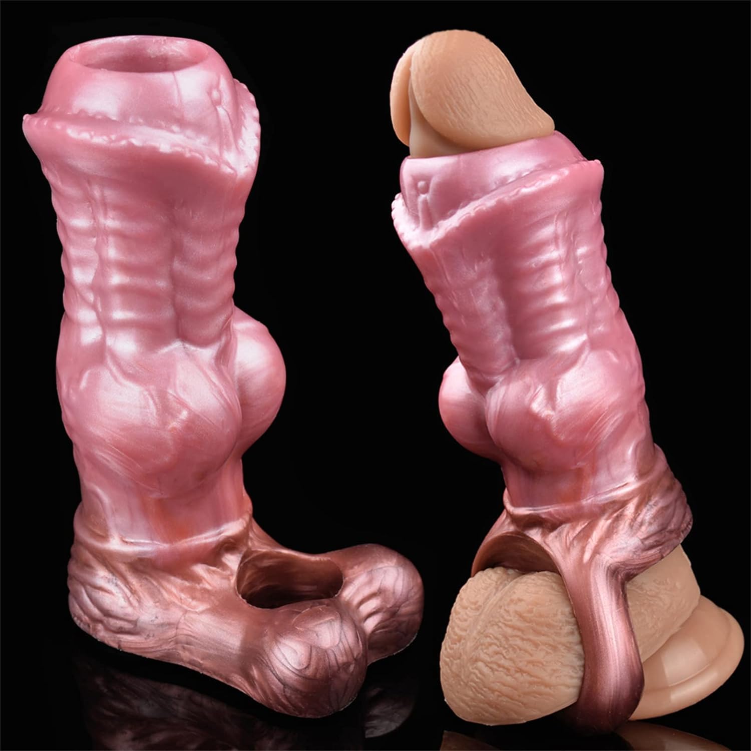 5.9In Men Penis Sleeve Dragon Penis Enlarger Sleeves: Silicone Penis