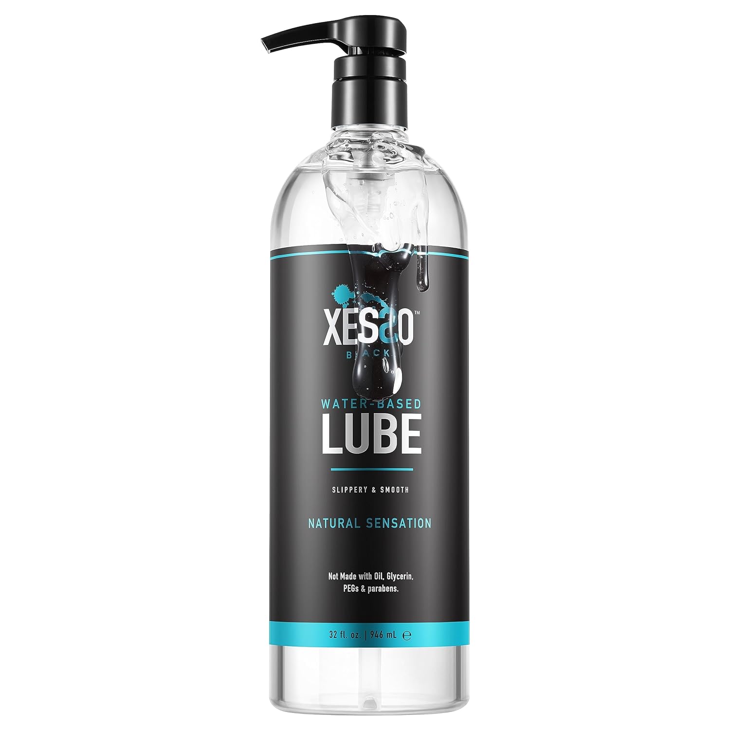 Water-Based Lube, Hypoallergenic, 32 Oz, Made in US, Discreet Package