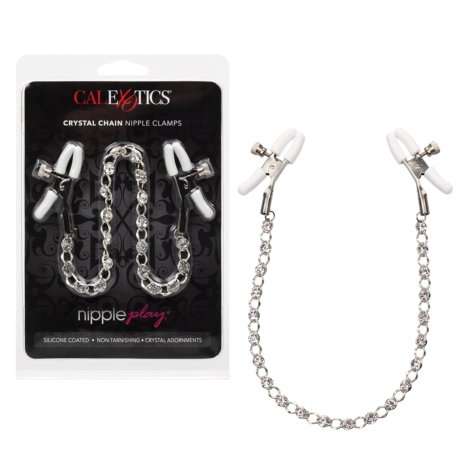 Exotics Novelties Nipple Play Crystal Chain Nipple Clamps Se-2617-05-2