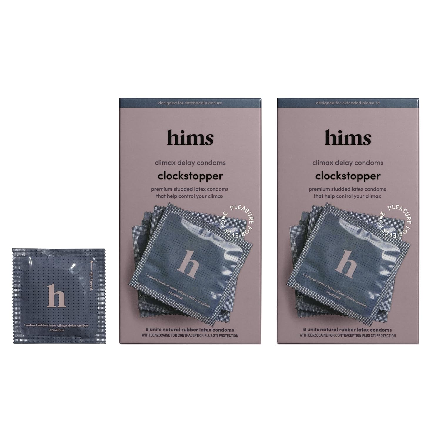 Clockstopper Climax Delay Condoms 16 Pack 4.5% Benzocaine Studded Last Longer