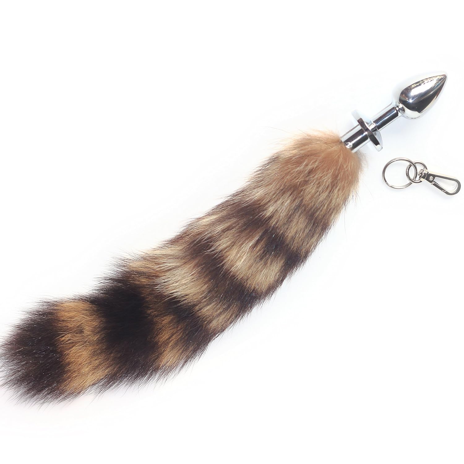 Multi-Function Fox Tail Anal Plug With Stylish Keychain Attachment