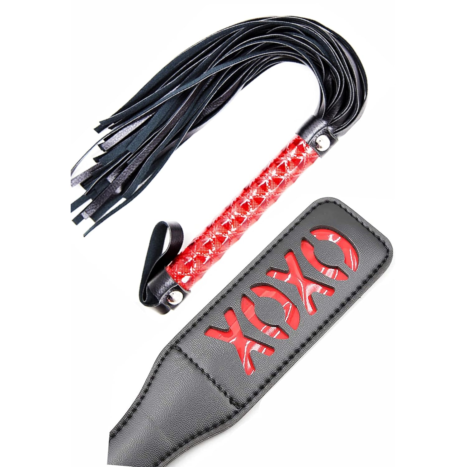 Horse Red Whip & Paddle Set 15" Whip and 12" Paddle, Couples Play Kit