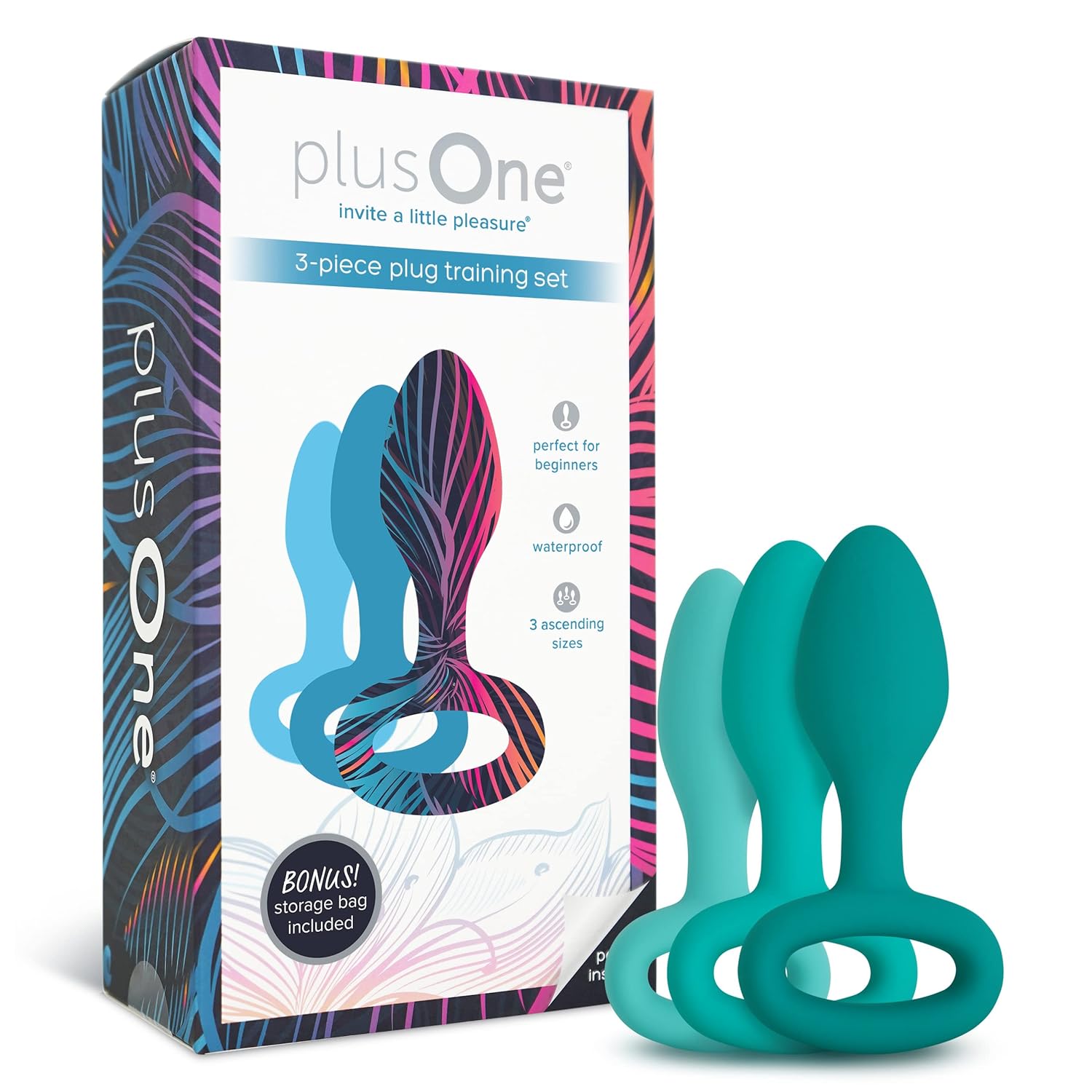 3Piece Butt Plug Training Set Tapered Waterproof Silicone for Beginners