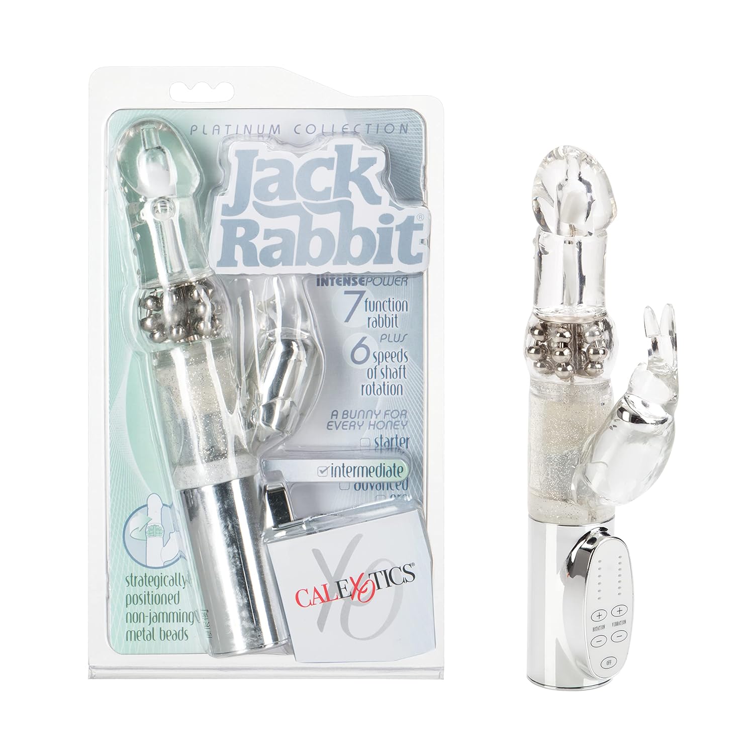 7-Function Platinum Jack Rabbit Vibrator With Rotation - Waterproof