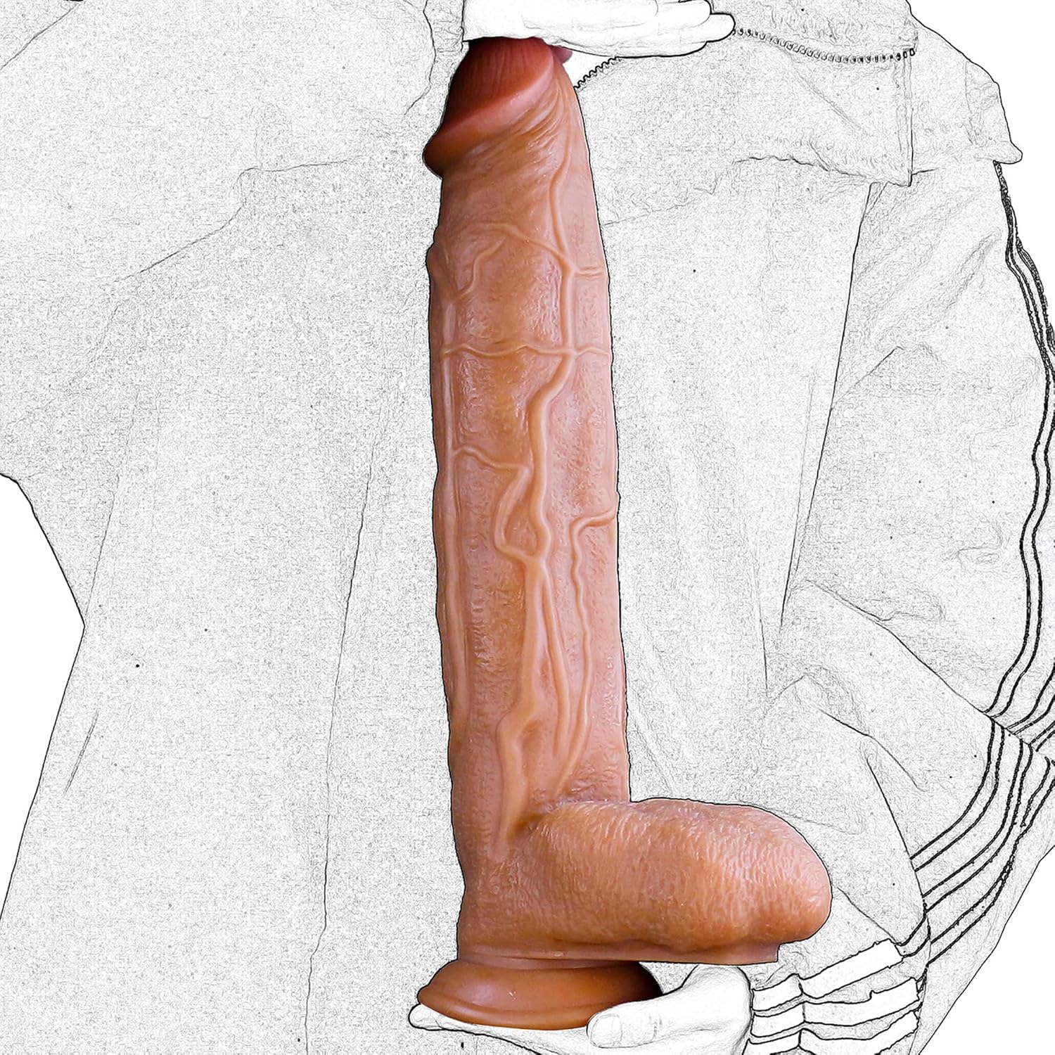 17.3Inch Realistic Thick Dildo With Suction Cup,Monster Dildos 3.1Inch