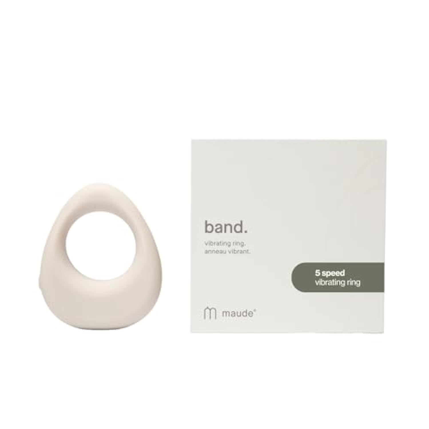 Band - Vibrating Penis Ring - Latex-Free Men'S Mini Massager Made With 100% Platinum-Grade Silicone - 5-Speed, Easy-To-Use And Water-Resistant Sex Toy For Couples Or Solo Play (Grey)