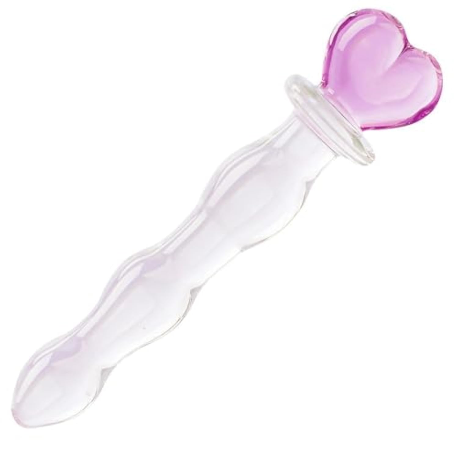 Crystal Glass Pleasure Wand Dildo Penis - Store - Pink (Pink-Heart)