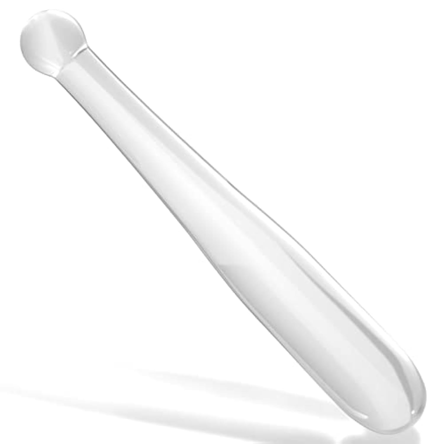 Glass Butt Plug Anal Dildo Pleasure G-Spot Wand Baseball Bat Shaped Double Ended Dildo Prostate Massager Fetish Masturbation Sex Toy For Women Men Transparent (S)