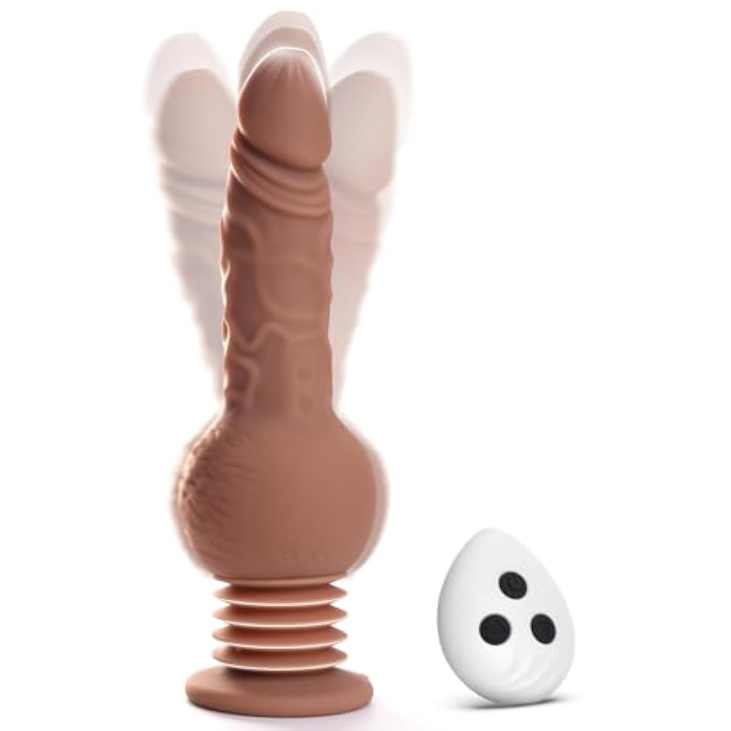 Thrusting Dildo Vibrator - 9.29" Realistic Silicone Dildos For G Spot Anal Stimulation With 10 Vibrating & 3 Bouncing Modes, Adult Toys Penis Sex Toys For Women Men Couples (Drillme)