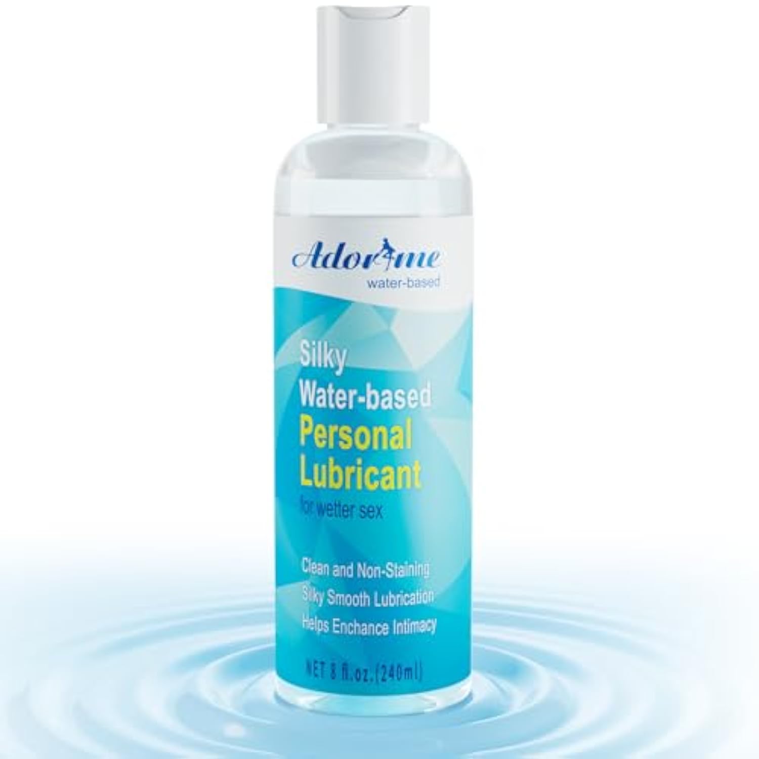 Water Based Personal Sex Lube? Long-Lasting, Silky-Smooth Sexual Lubricant For Women Men Couples Vaginal & Anal Sex, Non-Staining Moisturizing Formula Lube Safe With Sex Toys & Condoms, 8 Fl Oz