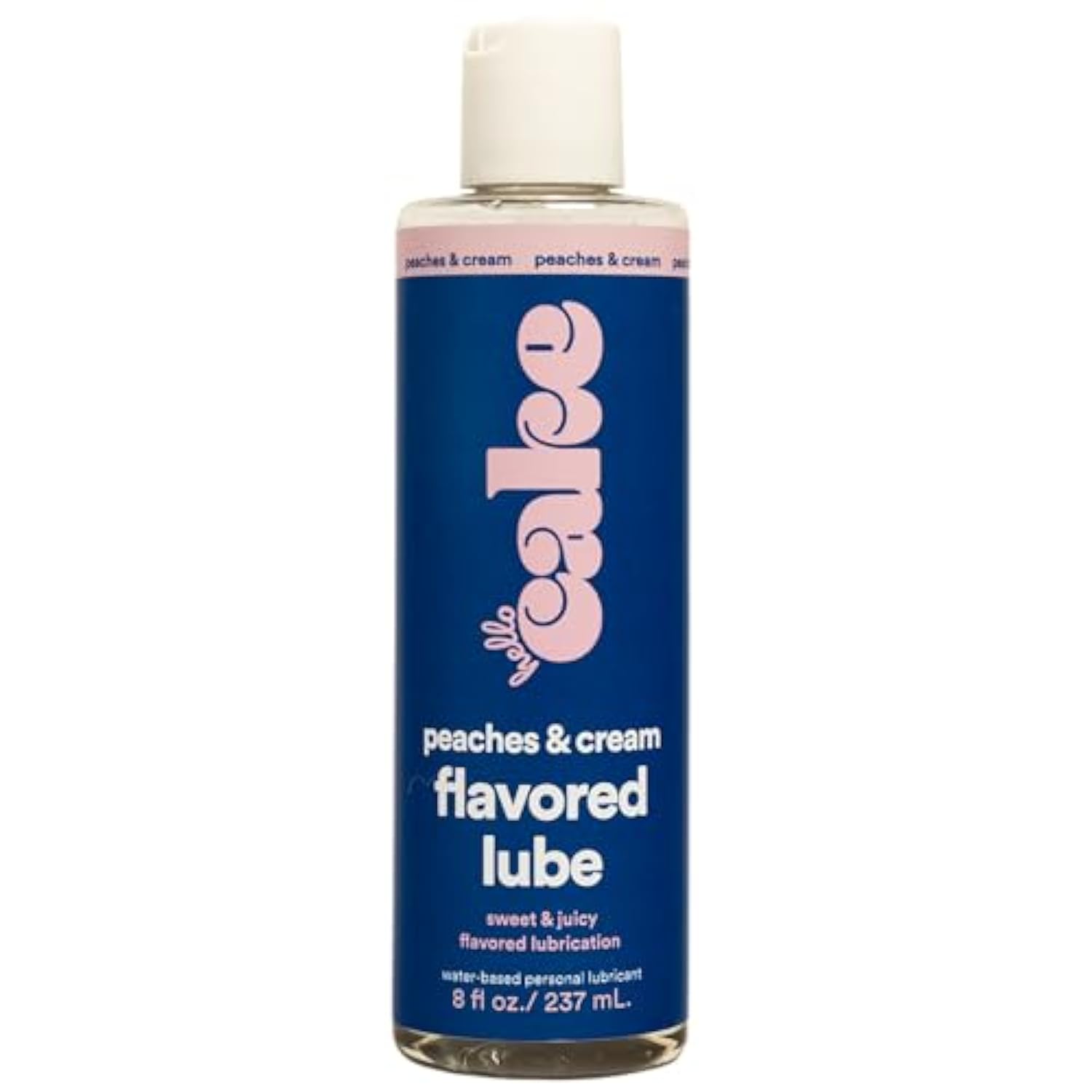 Hello Peaches & Cream Flavored Lube - Water-Based Personal Lubricant - Vegan, Sugar-Free, Gluten-Free - Easy Clean-Up - For Men, Women, And Couples, 8 Fl Oz