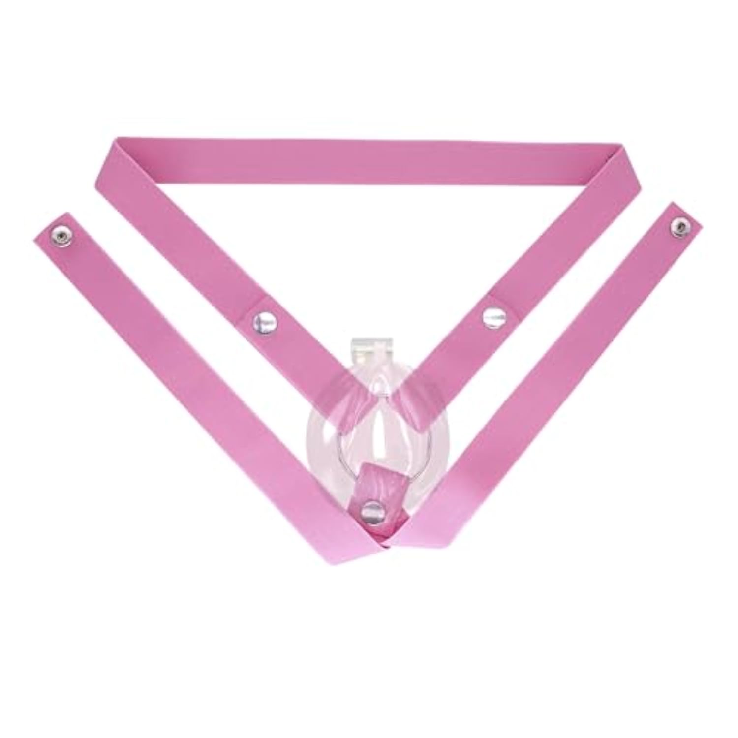 Male Chastity Cage Strap Belt - Sissy Chastity Harness Support Strap Anti-Dislodgement Auxiliary Chastity Band Belt Completely Fit The Body (Pink Three-Way Belt)