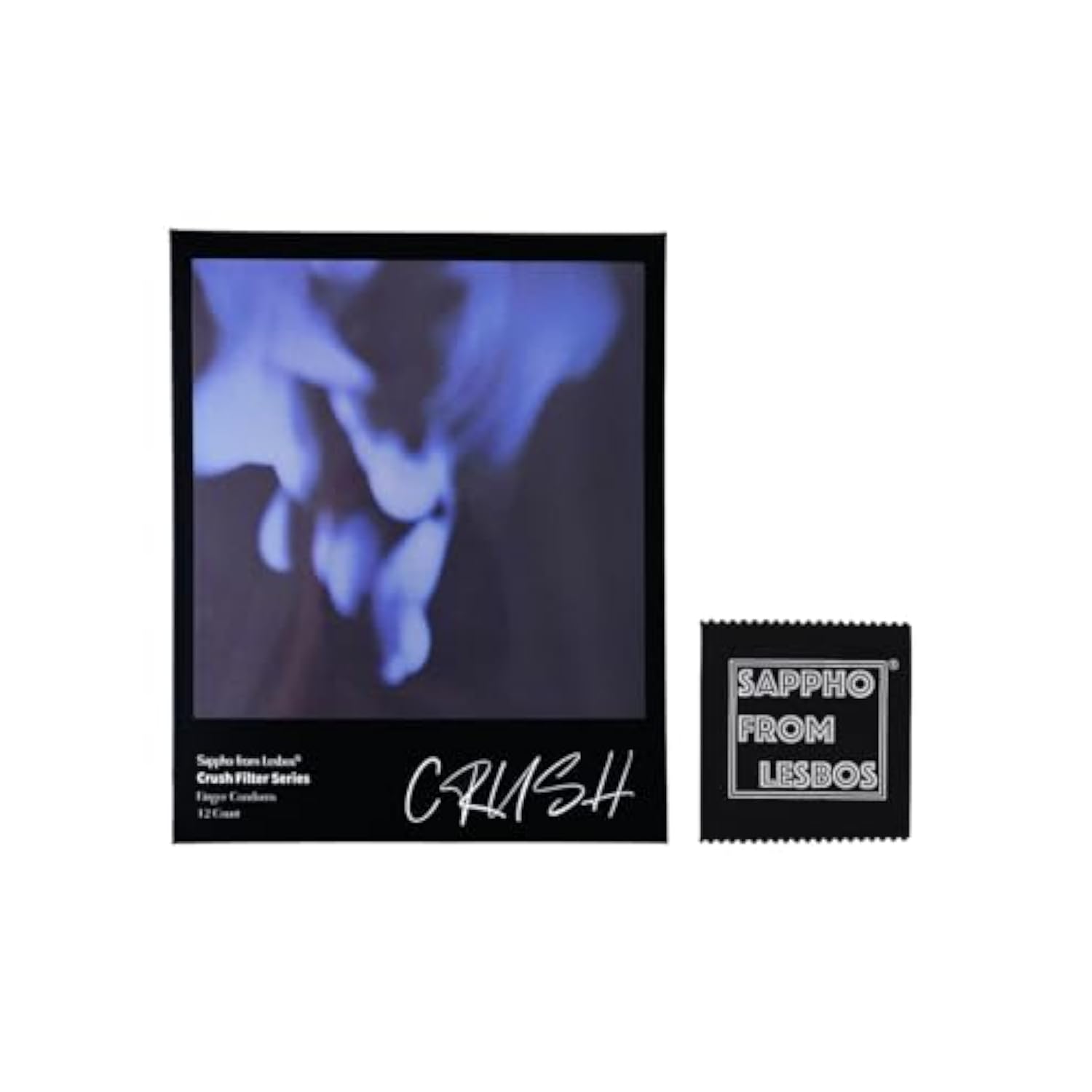 Crush Blue Finger Condoms, Ultral Thin Lubricated Latex Fingersex Cots For Sti Protection, Natural Sensitive -12 Count, No Fragrance