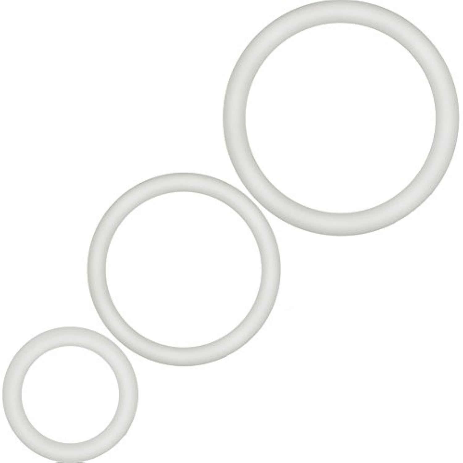 Blush Men Performance Vs4 Penis Ring - Glow In The Dark Puria Silicone Cock Ring - Stretchy & Tough Erection Enhancing C-Rings - Various Widths - Pack Of 3 Sizes Male Sexual Stimulation Device - White