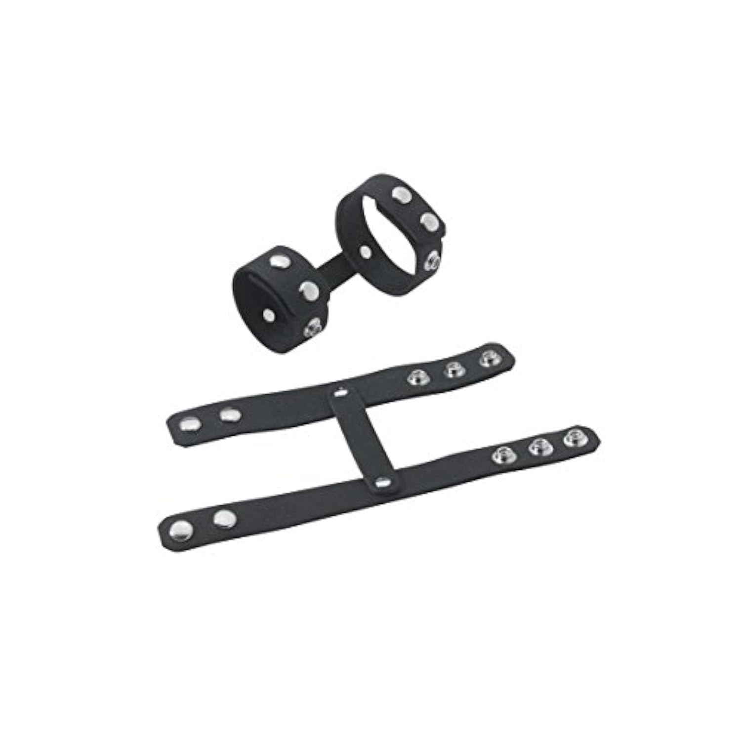 Leather Premium Bondage Candb Device Cock Ring Shaft Ring And Ball Divider Strap