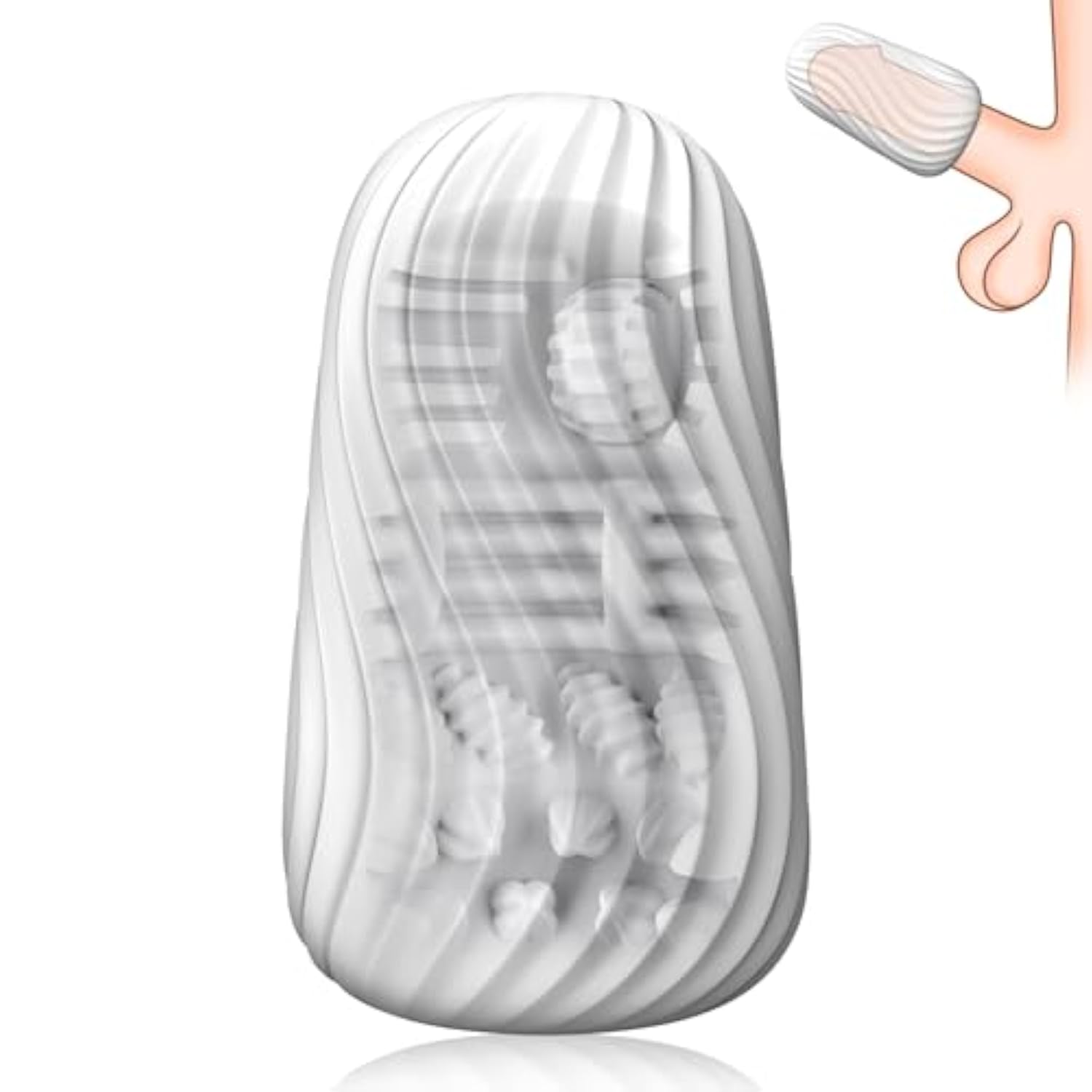 Egg Male Masturbator With Spiral And 3D Tunnel Texture Tpe Flexible Pocket Pussy With Storage Box Soft Male Stroker Reusable Blowjob Toy Adult Sex Toys For Men Penis Masturbation