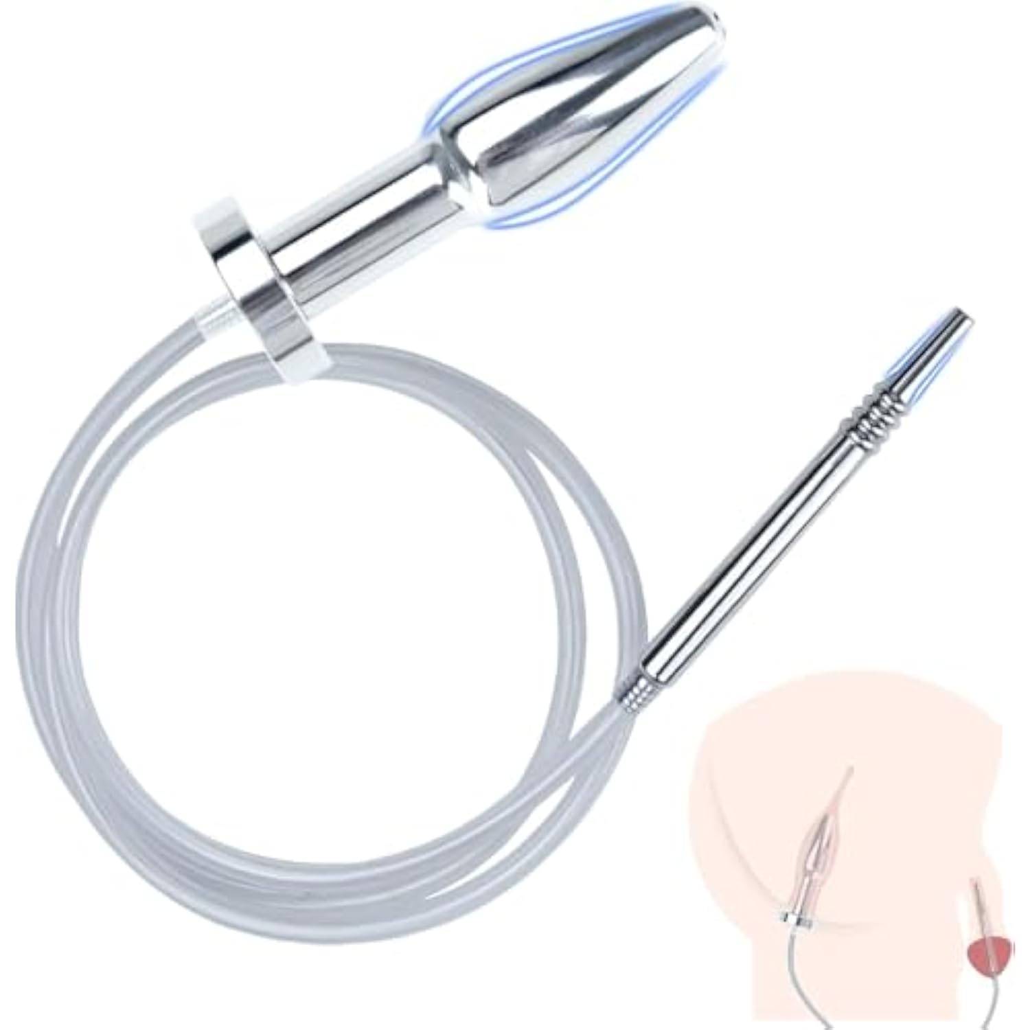 Urethral Dilator With Smooth Double Head Stainless Steel Penis Plug Adult Sex Toys - Catheters & Sounds Sounding Rods Urethra/Anal Plugs Masturbation Rod Sex Toy For Men