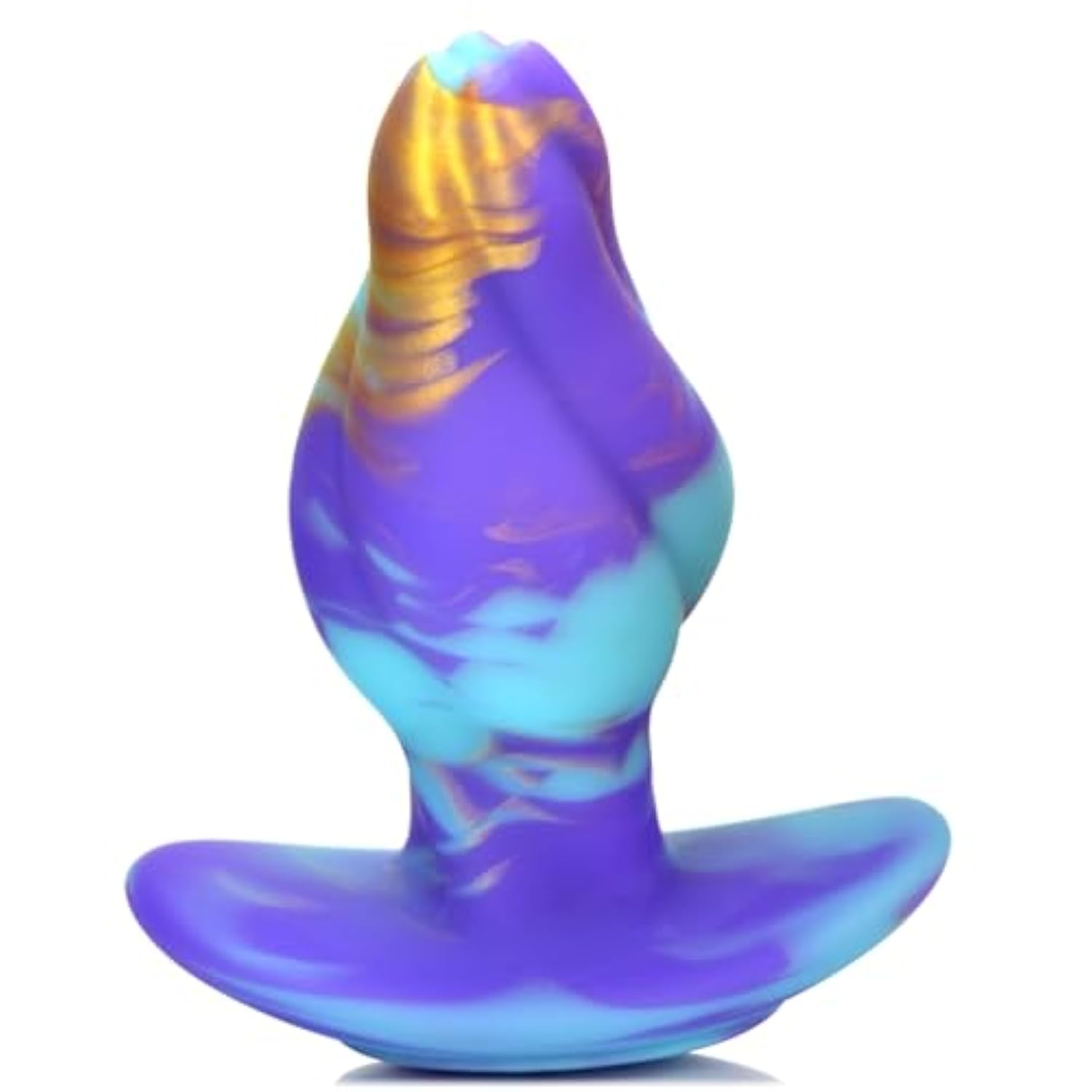 Anal Plug For Comfortable Long-Term Wear Butt Plug With Safe Curved Base Mixed-Color Silicone Prostate Massager Dilator Sex Toy For Women Men Masturbation (M)