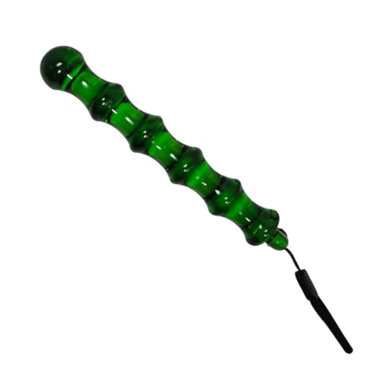 Crystal Glass Anal Butt Plug Anal Beads Transparent Anal Plug Sex Toys With Drawstring Glass Anal Balls Anal Dildo Anal Toys For Women Men Couples Anal Expander Anal Chain Sex Toy (Green, S)