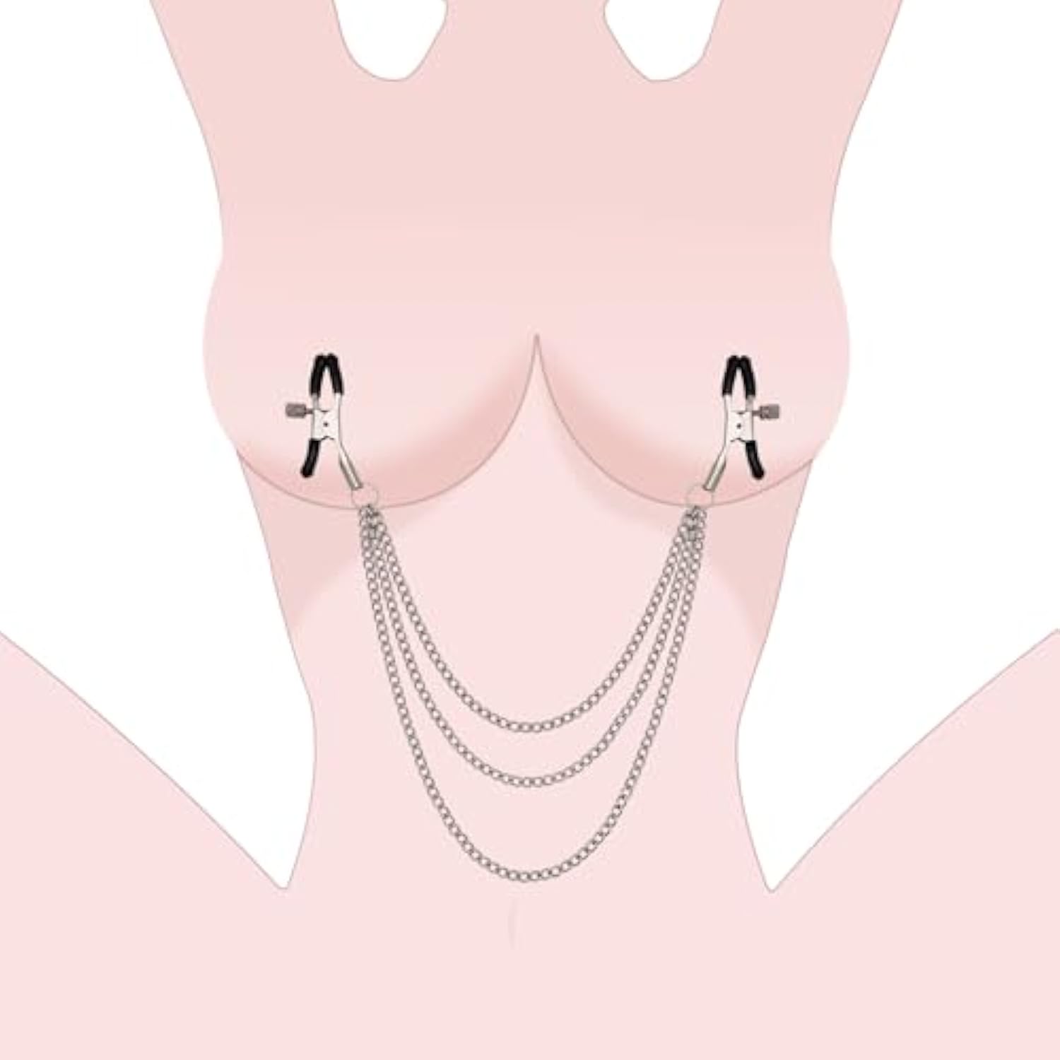 Bdsm Nipple Clamps Couples Sex Toys, Bondage Gear & Accessories Sex Restraints, Nipple Clips For Adult Play Adjustable Clamps With Chains Stimulates Women, Sensory Game Play Adult Toys For Bedroom Fun